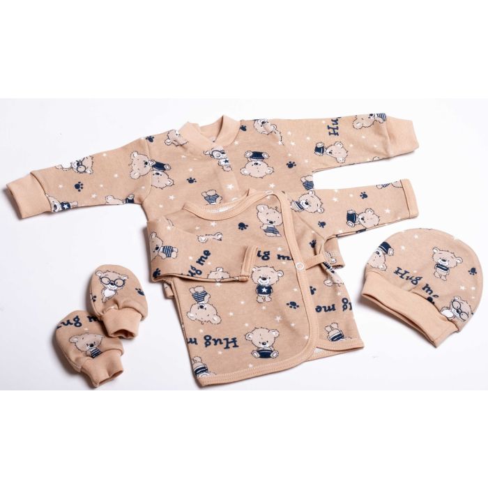 Komplekt vastsündinule 5-e osaline "Hug me" beež