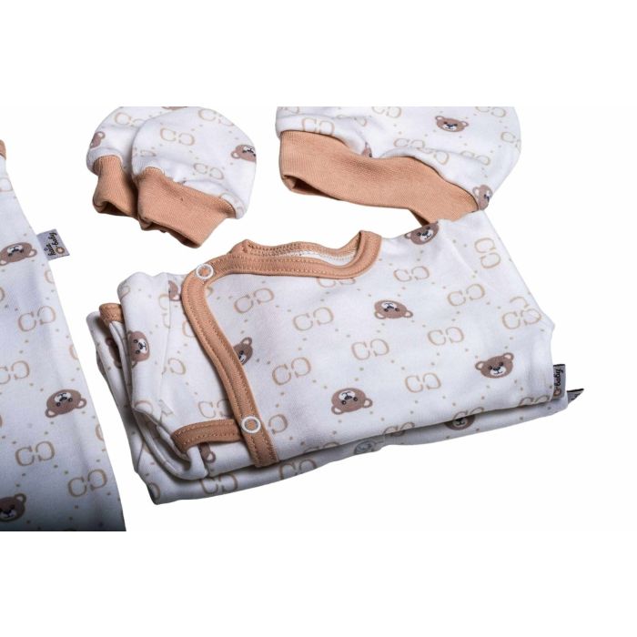 Komplekt vastsündinule 5-e osaline "Bear glamour" valge