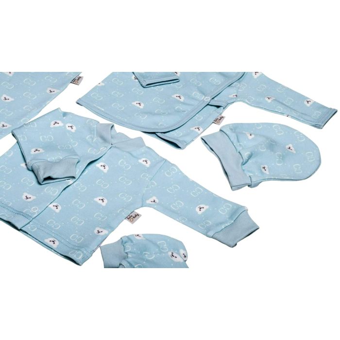 Komplekt vastsündinule 5-e osaline "Bear glamour mint"
