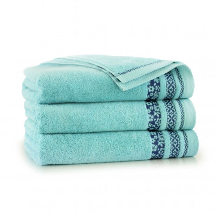 Rätik (Egiptuse puuvill) "Palermo" 70x140 cm türkiissinine