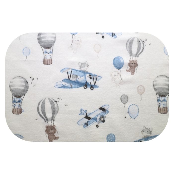 Beebi flanellist lapid "Up blue" 70x80cm 1tk
