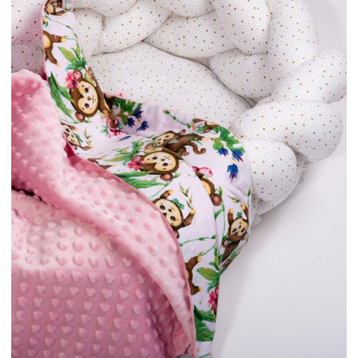 Beebitekk 100x75cm "Monkey's fiesta" roosa 