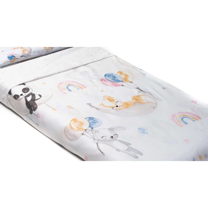 Voodipesu beebidele 135x100 "Family party" + voodilinad 120x60 