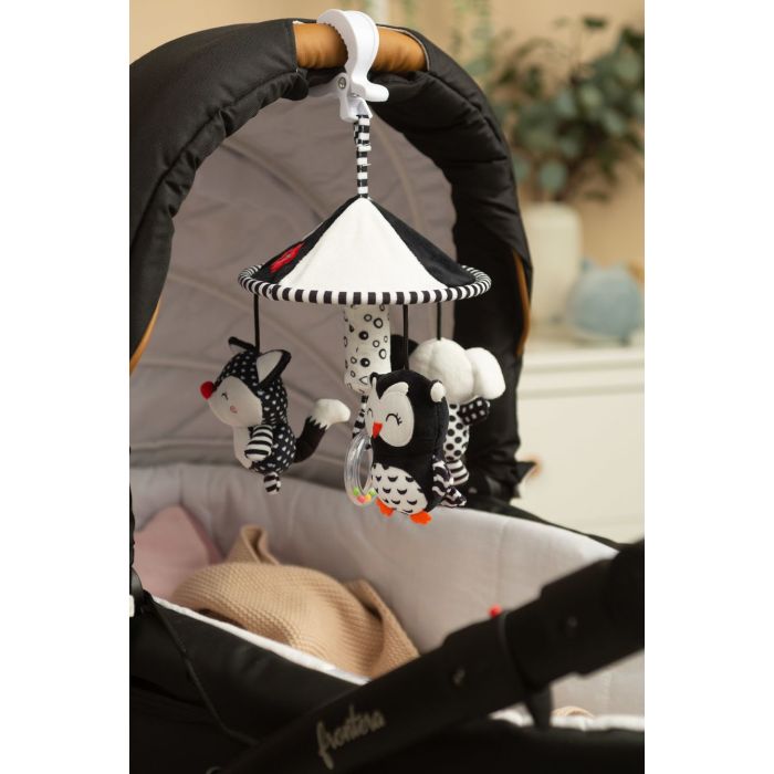 Pehmete mänguasjade "Caruselle fox black & white" 