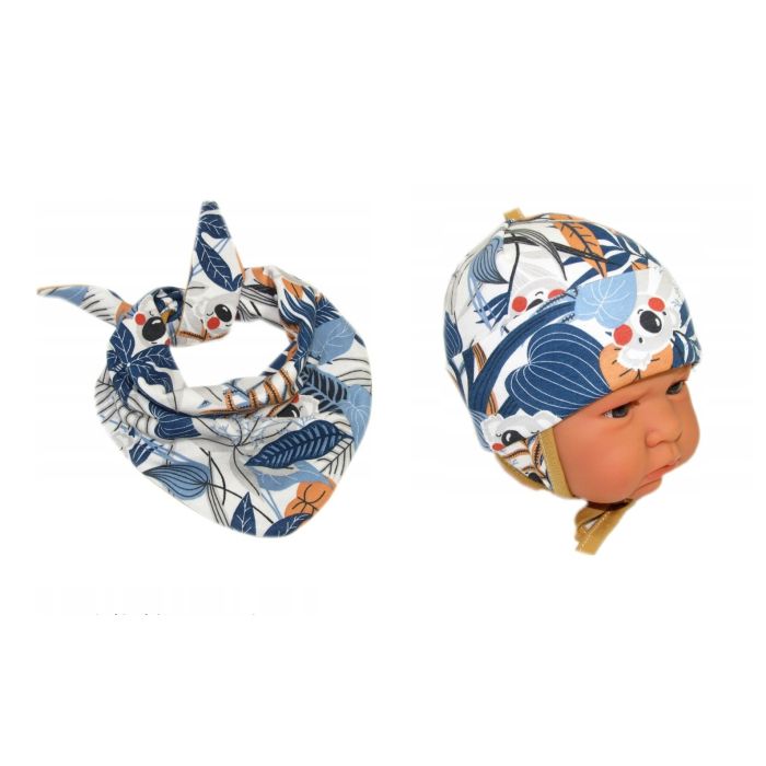 Beebi müts ja sall "Cosy" - tropics navy