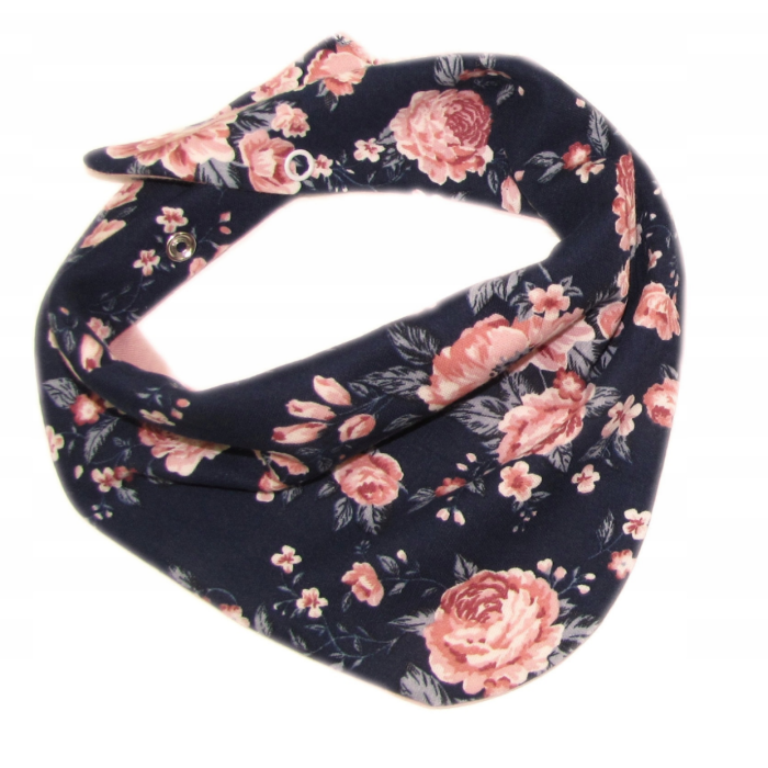 Beebi müts ja sall  "Love" - Navy flora