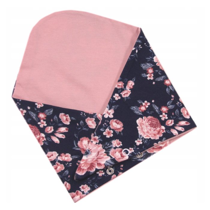 Beebi müts ja sall  "Love" - Navy flora