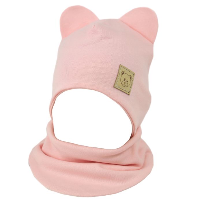 Beebi müts ja sall  "Candy pink" 