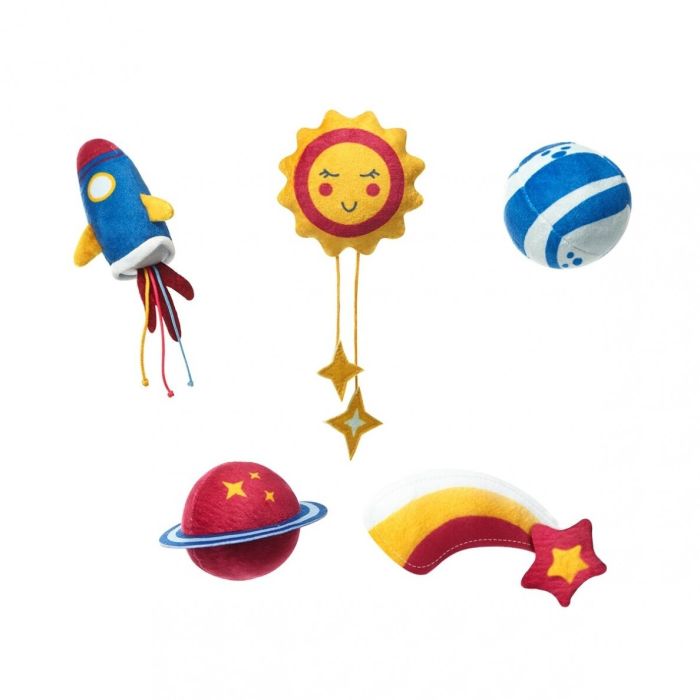 Muusikat mängiv karussell "Cosmos" pehmete loomadega