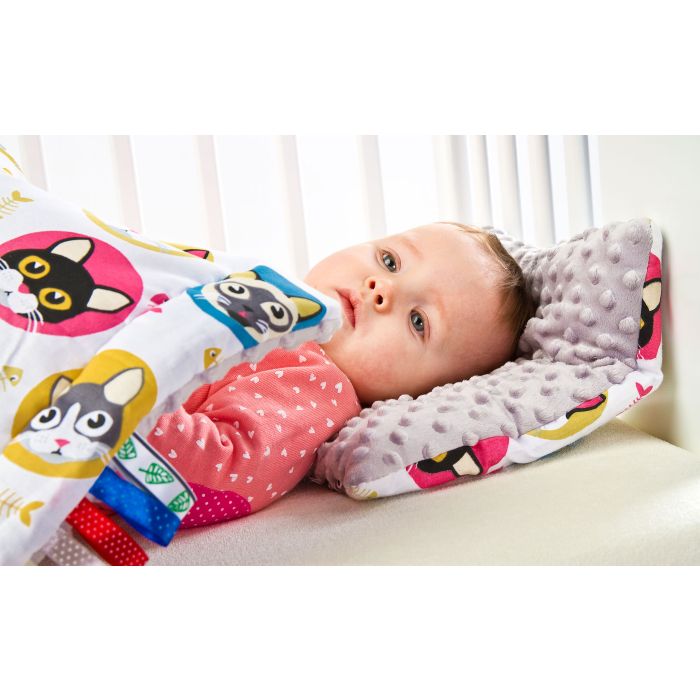 Hällikomplekt "Minky cat" pleed 100x75cm ja padi