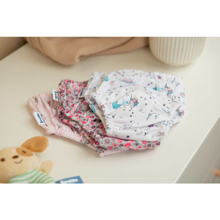 Beebi Korduvkasutatavad Mähkmed Aluspüksid (girl), 3 tk