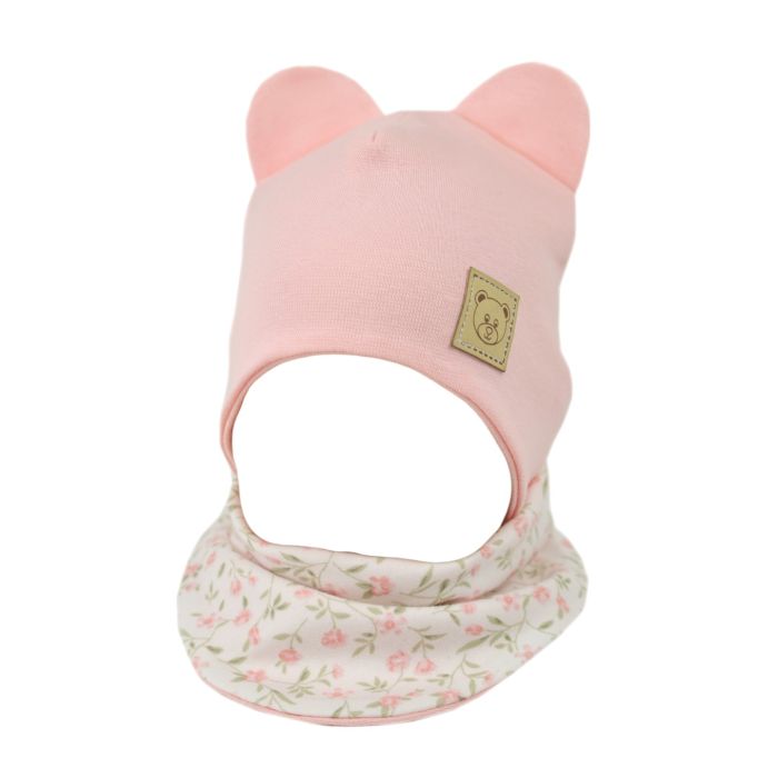 Beebi müts ja sall  "Candy pink" 