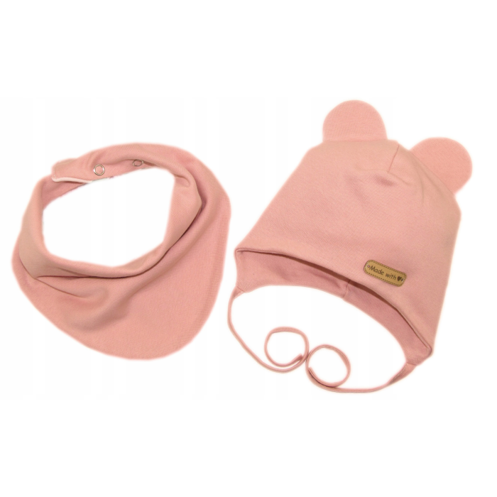 Beebi müts ja sall  "Love" - Navy flora