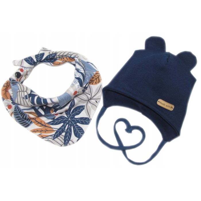Beebi müts ja sall "Love" - navy