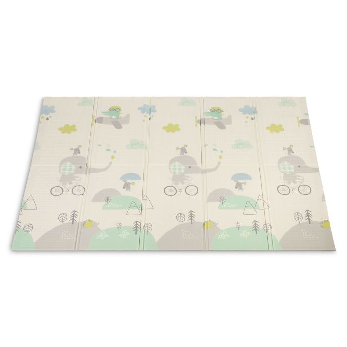 Kahepoolne mängumatt beebidele "ELEPHANTS" 200 x 180 cm