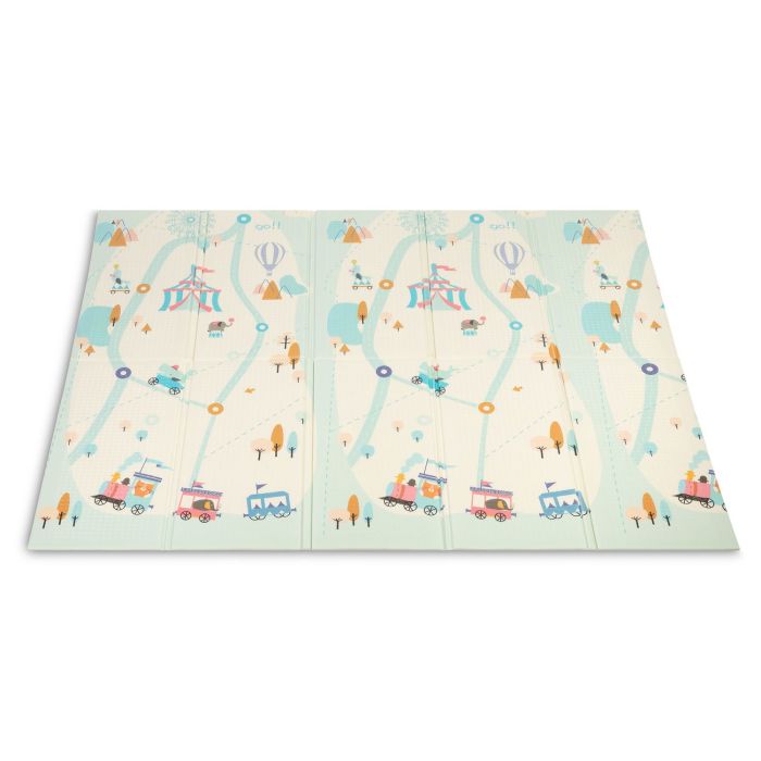 Kahepoolne mängumatt beebidele "CIRCUS" 200 x 180 cm