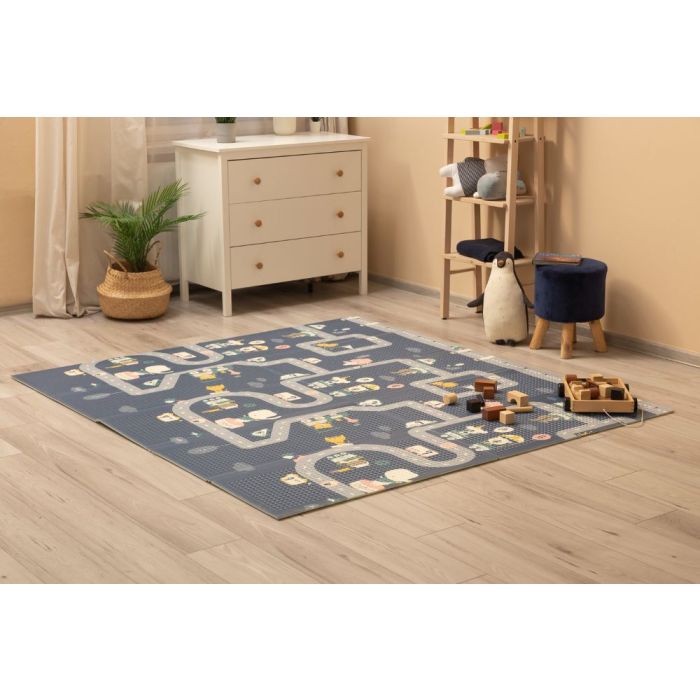 Kahepoolne mängumatt beebidele "CIRCUS" 200 x 180 cm