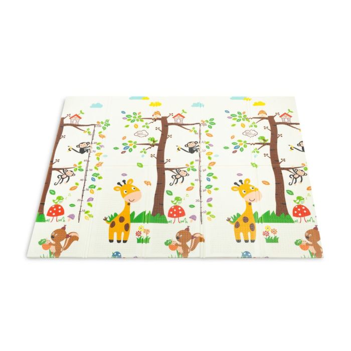 Kahepoolne mängumatt beebidele "ANIMALS" 200 x 180 cm