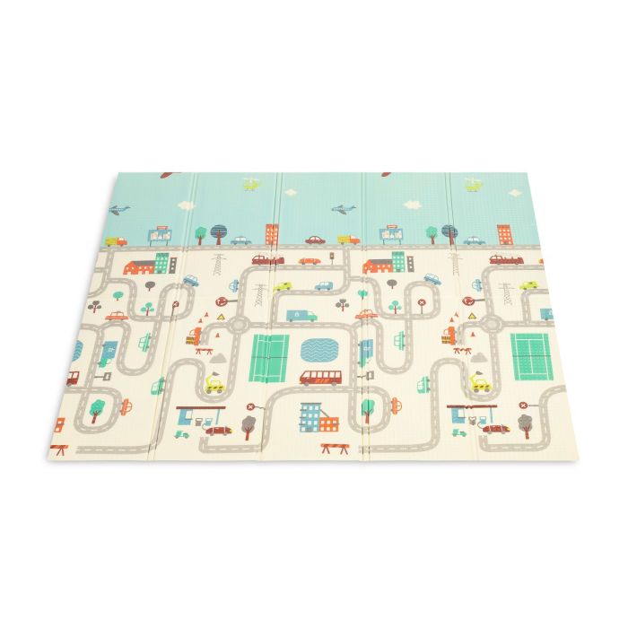 Kahepoolne mängumatt beebidele "CARS" 200 x 180 cm