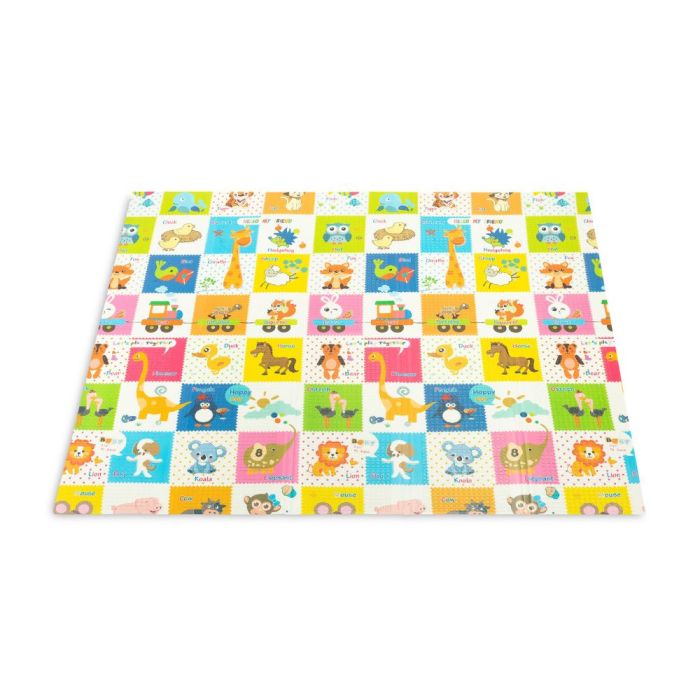 Kahepoolne mängumatt beebidele "ANIMALS" 200 x 180 cm