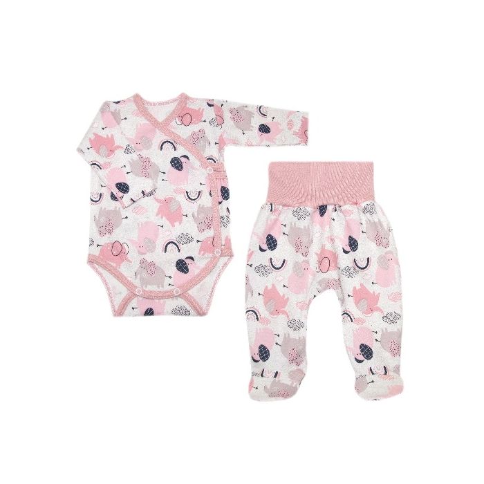 Beebiriided 2 osaline "Jumbo" roosa