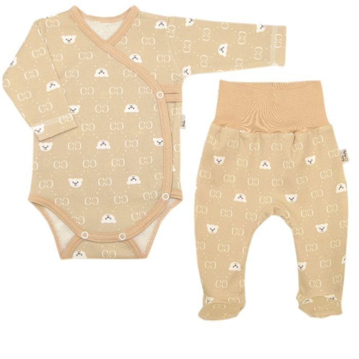 Beebiriided 2 osaline "Bear glamour beige"