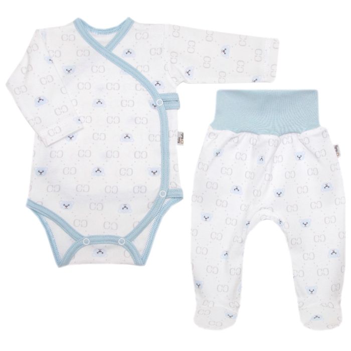 Beebiriided 2 osaline "Bear glamour mint" valge 