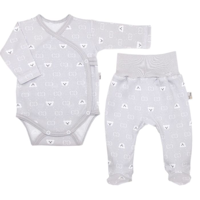 Beebiriided 2 osaline "Bear glamour grey" 