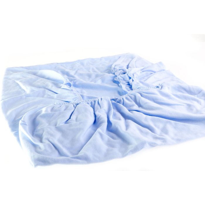 Kummiga voodilina vankrisse 75x35cm, sinine