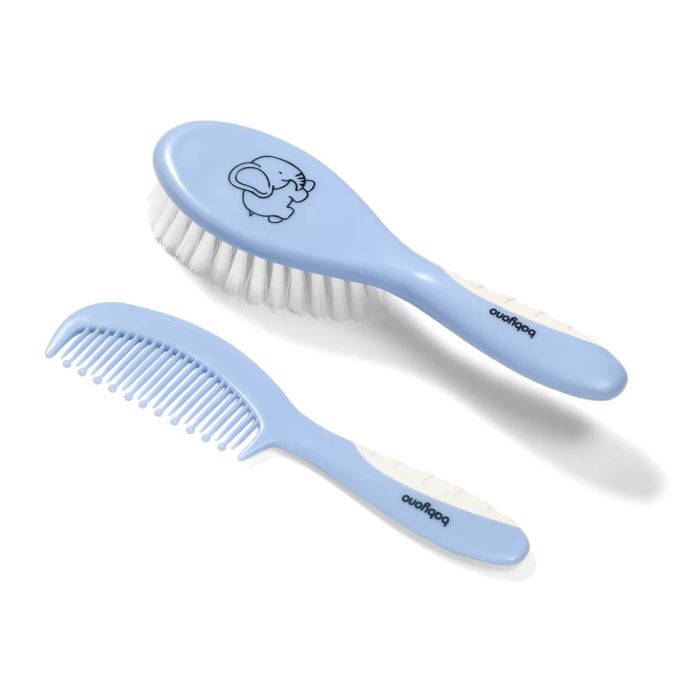 BabyOno komplekt juuksehari ja kamm sinine "Elephant"
