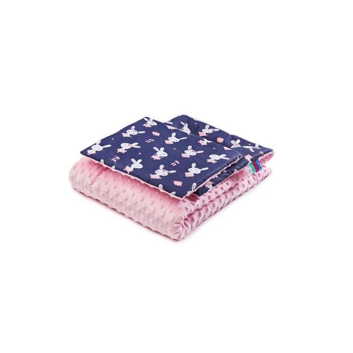 Hällikomplekt "Pink rabbit" pleed 100x75cm ja padi 