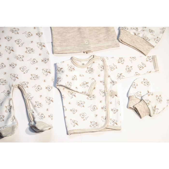 Kūdikio kraitelis - drabužėliai naujagimiui "Koala" 5 dalių