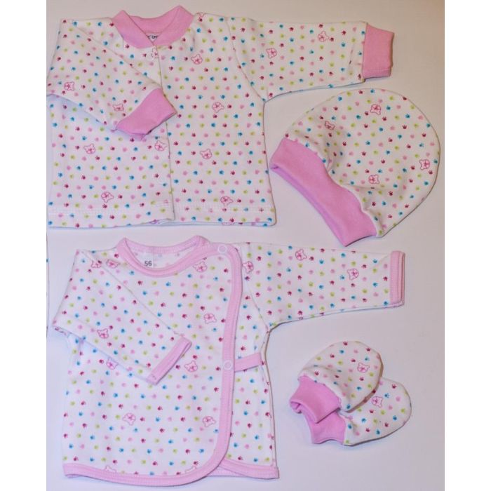 Komplekt vastsündinule 5-e osaline "Small bears" roosa