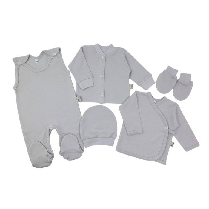 Komplekt vastsündinule 5-e osaline "Blank grey"