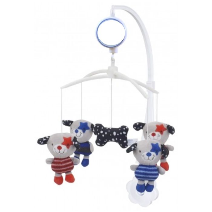 Šuniukai - muzikinė lavinamoji karuselė kūdikiui
