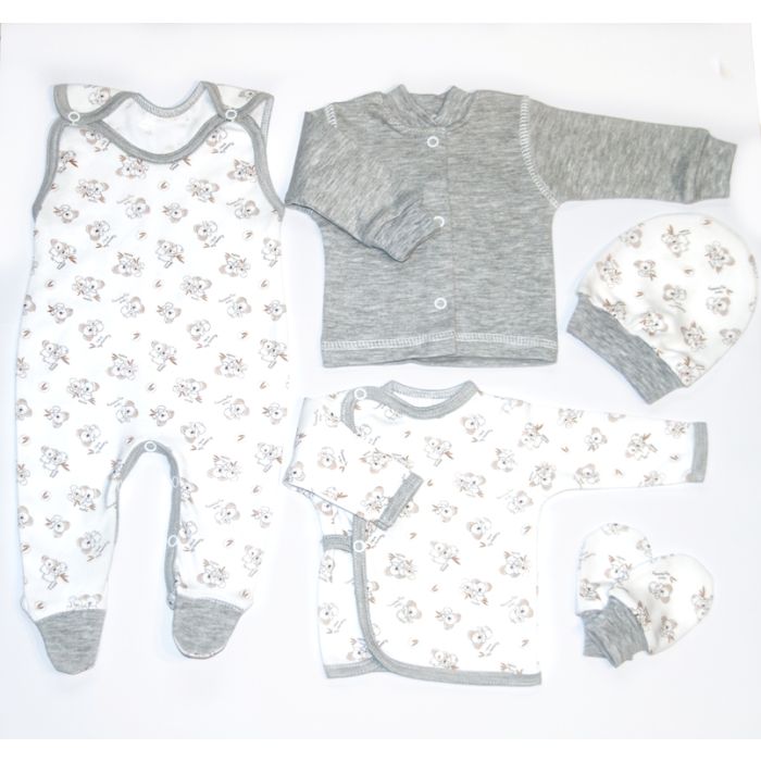 Kūdikio kraitelis - drabužėliai naujagimiui "Koala" 5 dalių