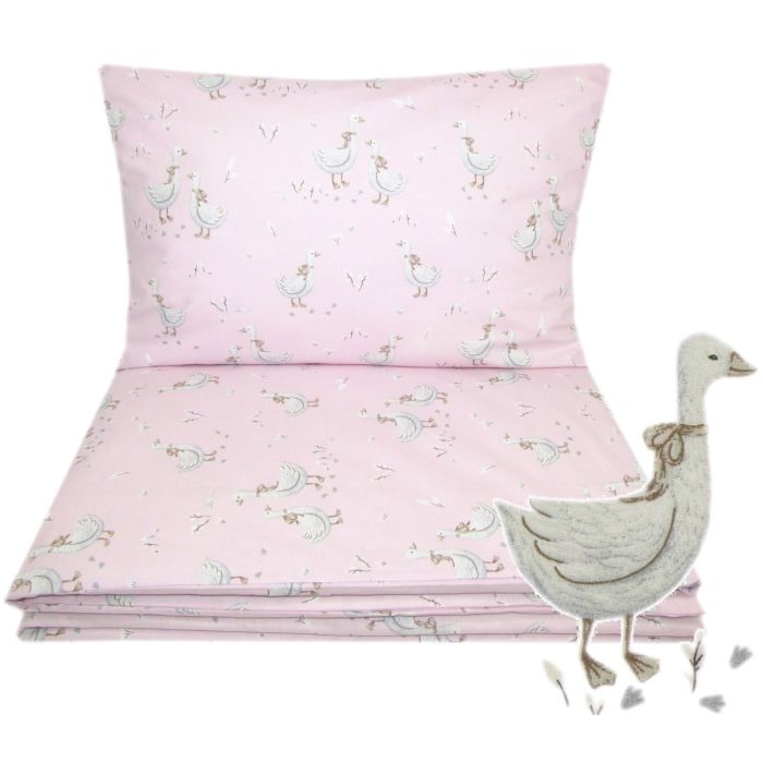 Patalynė kūdikiams 135x100 "Golden goose" rožinė