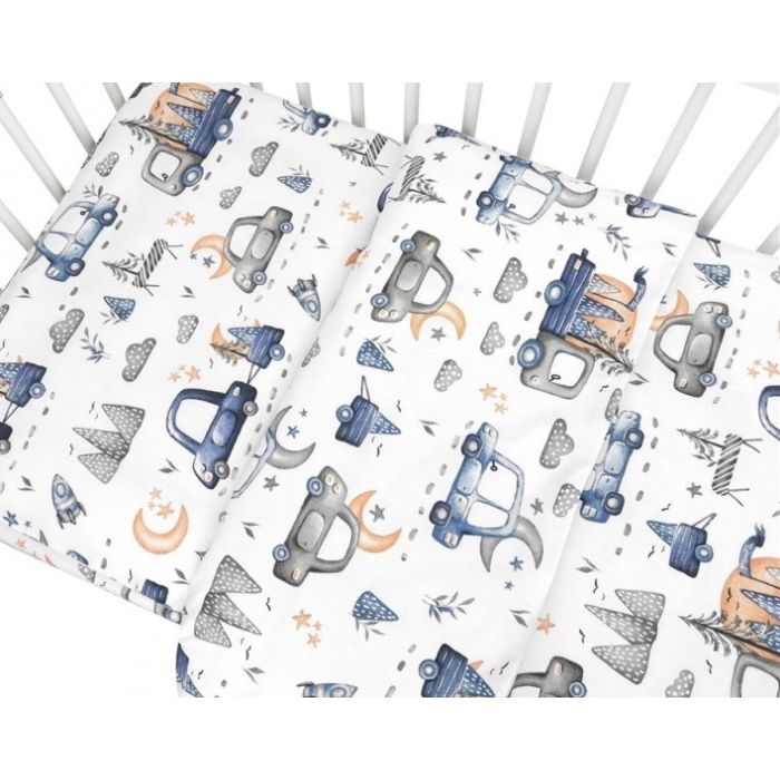 Voodipesu beebidele 135x100 "On road blue" 