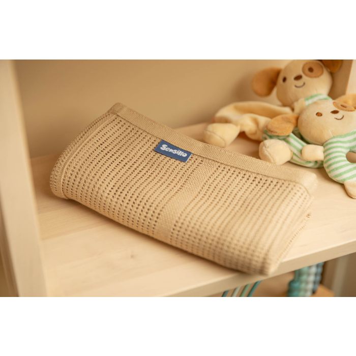 Puuvillane beebitekk "Lulu beige" 95x95 cm 