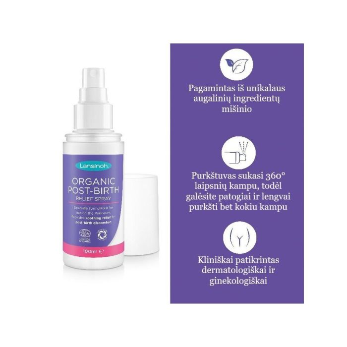 Orgaaniline intiimhügieenisprei peale sünnitust Lansinoh 100ml