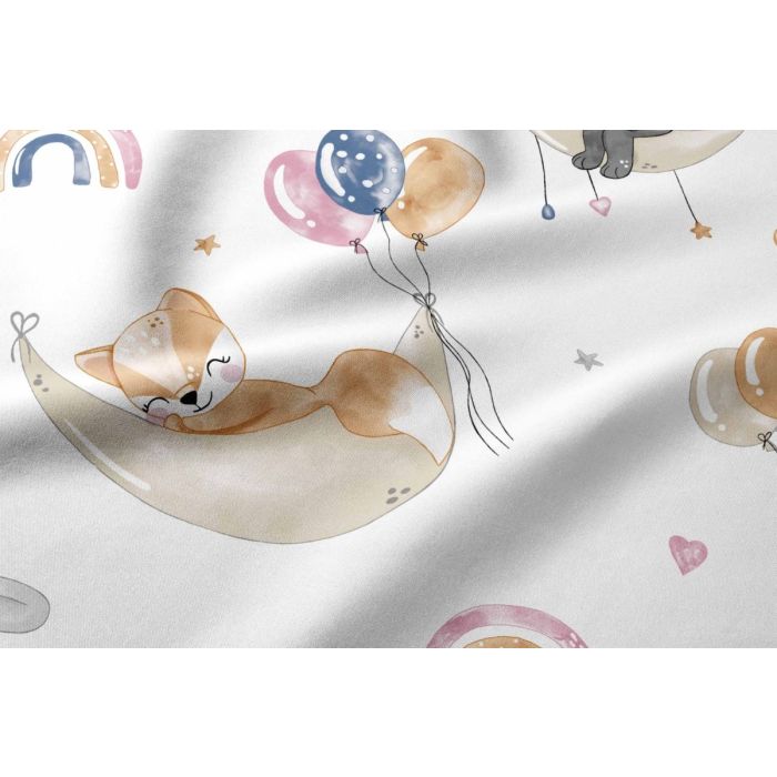 Voodipesu beebidele 135x100 "Family party" + voodilinad 120x60 