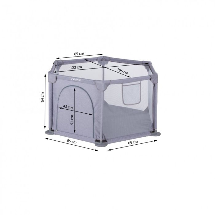 Kidwell  maneež lastele "Fanko" 120x120 cm hall