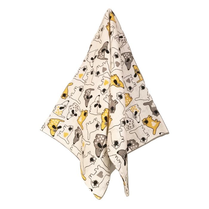 Puuvillased marlirätid mähkmed Lux 60x80cm "Cats" kollane 1tk