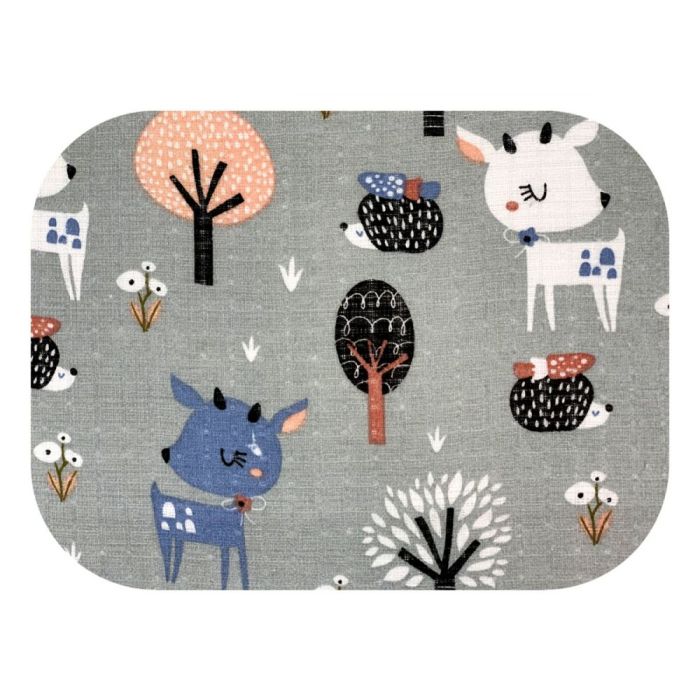 Puuvillased marlirätid mähkmed Lux 70x80cm "Grey Bembi" 1tk