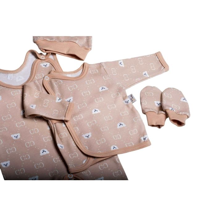 Komplekt vastsündinule 5-e osaline "Bear glamour beige"