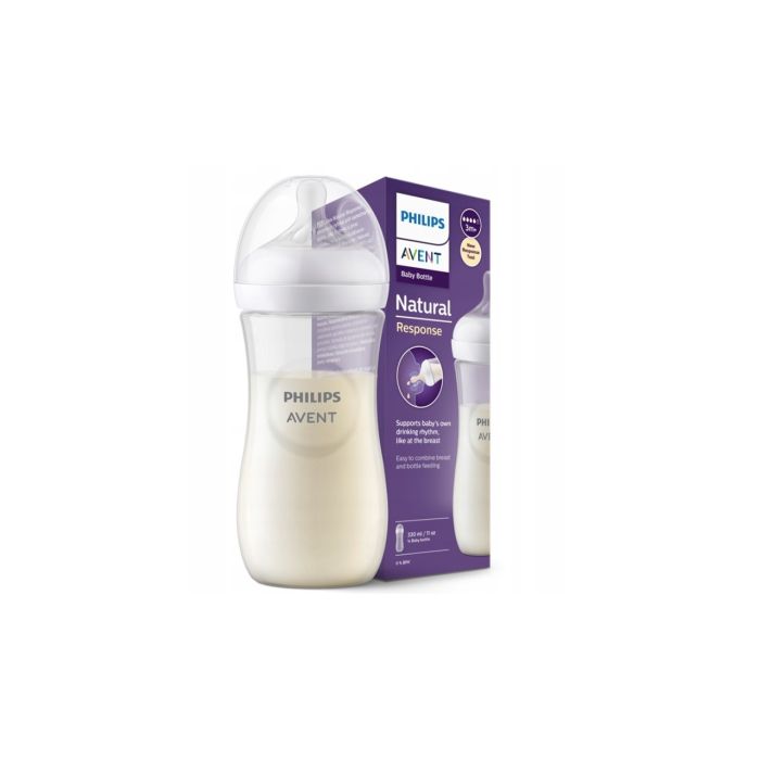 Lutipudel AVENT Natural Response koos lutiga 3m+ 330ml