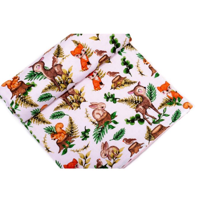 Beebitekk 100x75cm "Forest family" roosa