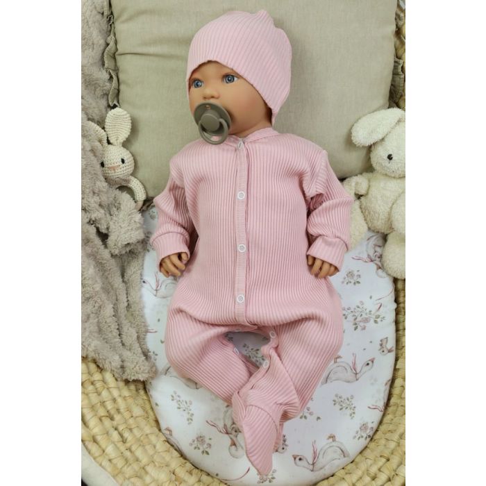 Tudukombe beebile "Lined lux" pale rose