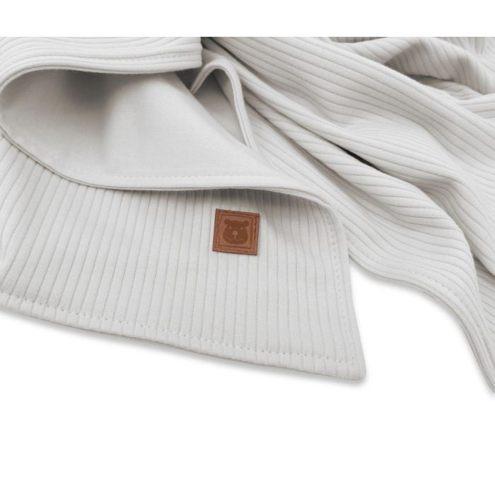 Puuvillane beebitekk "Interlock grey" 100x75cm 