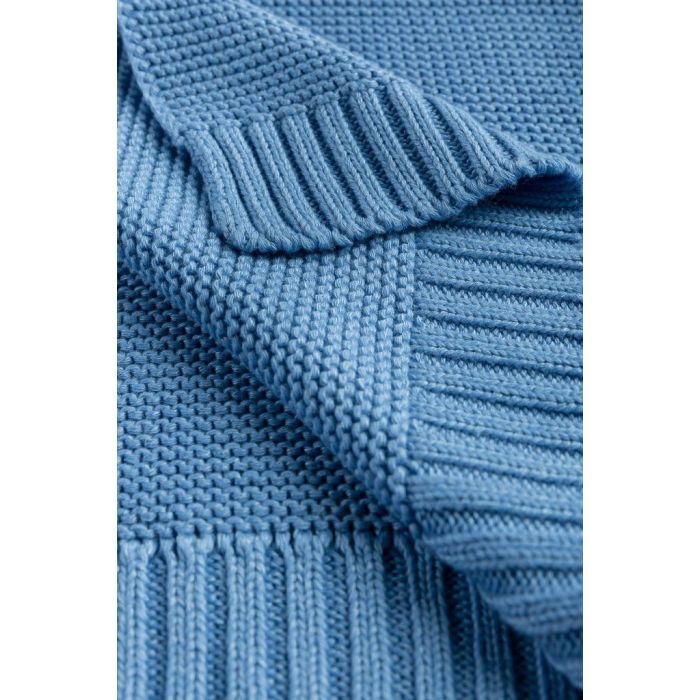 Kootud bambusviskoos beebitekk "Bamboo" 100x80 cm sinine